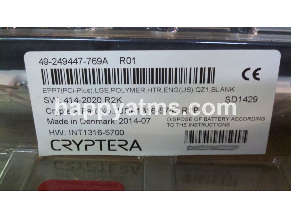 Diebold EPP7 PCI-Plus POLY HTR ENG QZ1 USB PN: 49-249447-769A, 49249447769A