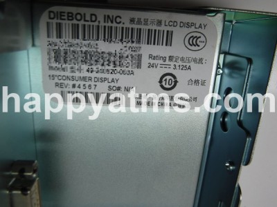 Diebold MON,LCD,LED BKLT,15 IN CONS PN: 49-240520-000A, 49240520000A Displays image