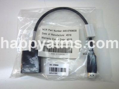 UNUSED NCR DISPLAY PORT TO DVI-D FEMALE ADAPTOR ASSEMBLY PN: 445-0769630, 4450769630 Cables image