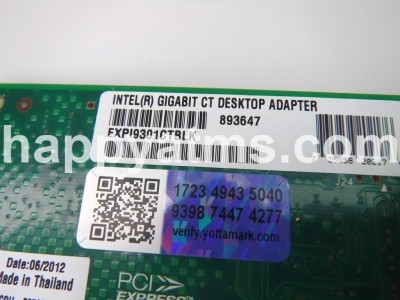 Intel Network Adapter 10/100/1000Mbps PCI-Express 1 x RJ45 PN: EXPI9301CTBLK , 9301CTBLK PC Core image