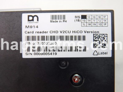 Wincor Nixdorf Card reader CHD V2CU HiCo + AntiM3 PN: 1750301280, 1750301280