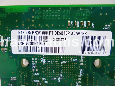 Intel PRO/1000 PT Desktop Adapter, RJ45, 10/100/1000, PCIe, 82572El PN: EXPI9300PTBLK, 9300PTBLK