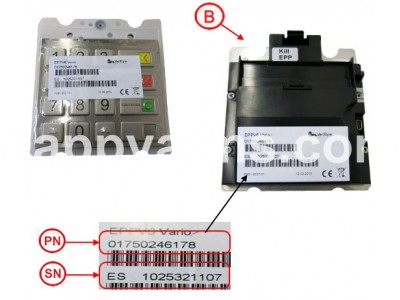 Wincor Nixdorf Keyboard V6 EPP VARIO ESP 2 PN: 1750246178, 1750246178