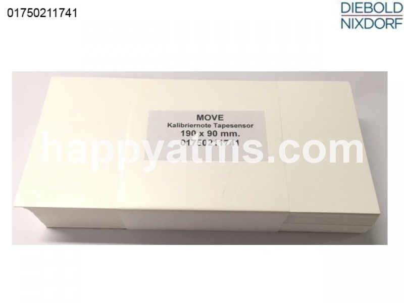 Diebold Nixdorf Calibration note tapesensor MOVE 190x90  (50 pcs pack ) PN: 01750211741, 1750211741