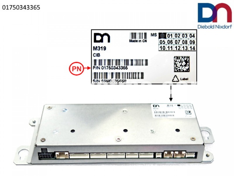 Diebold Nixdorf CIB Assembly PN: 01750343365, 1750343365