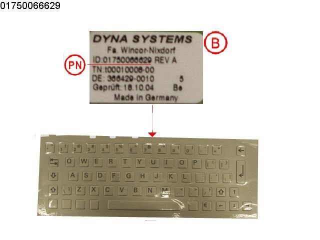 Wincor Nixdorf Alpha keyboard USA / Int. Kompakt IP65 PN: 01750066629, 1750066629