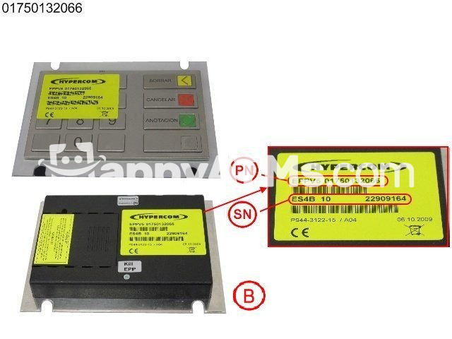 Wincor Nixdorf Keyboard V5 EPP ESP 4B CES PCI PN: 01750132066, 1750132066