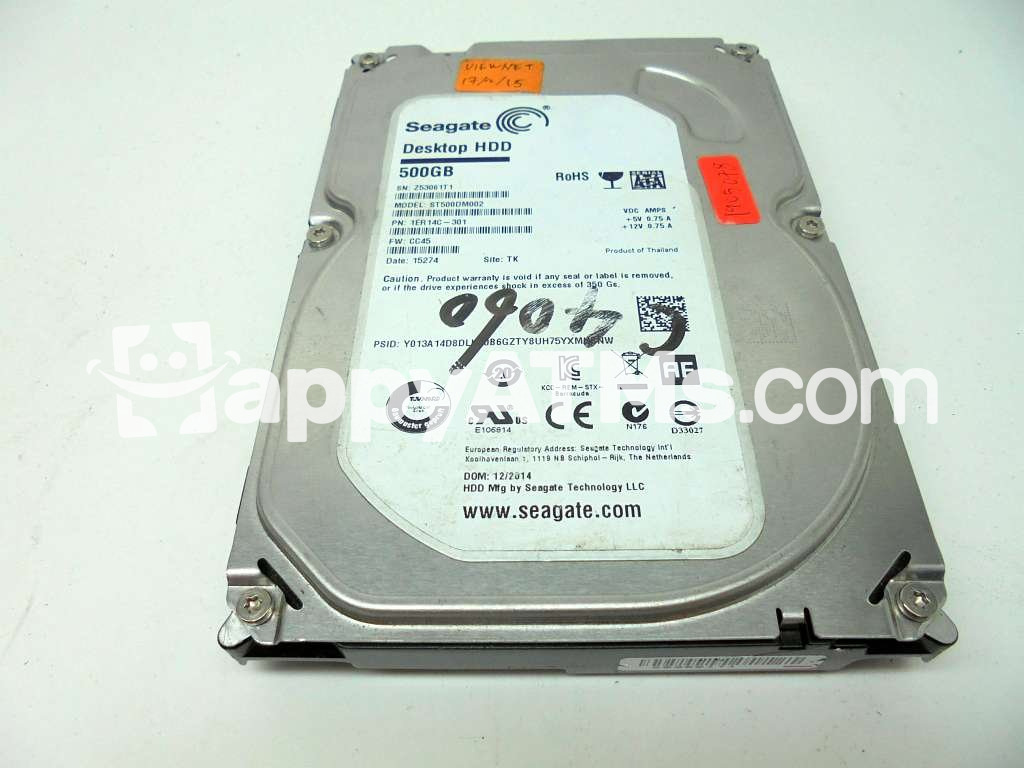 Seagate Desktop HDD 500GB ST500DM002 PN: 1ER14C301