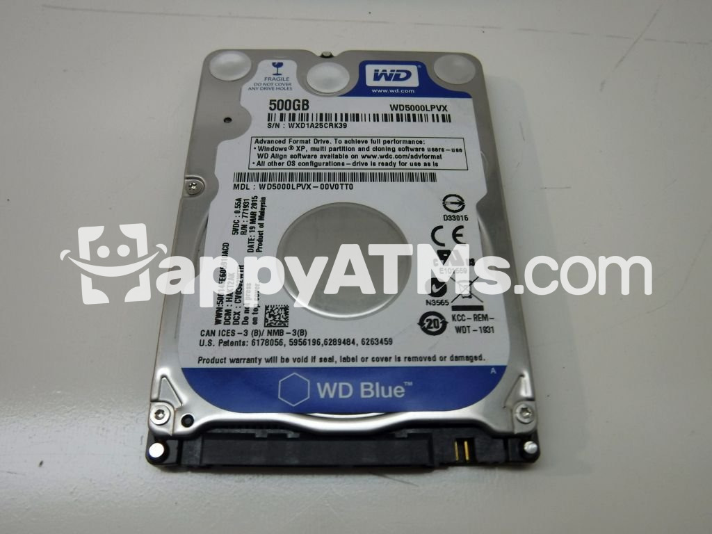 Western Digital 500GB Mobile 7.00mm Hard Disk Drive  5400 RPM SATA 6 Gb/s 2.5 Inch PN: WD5000LPVX-00V0TT0, WD5000LPVX00V0TT0