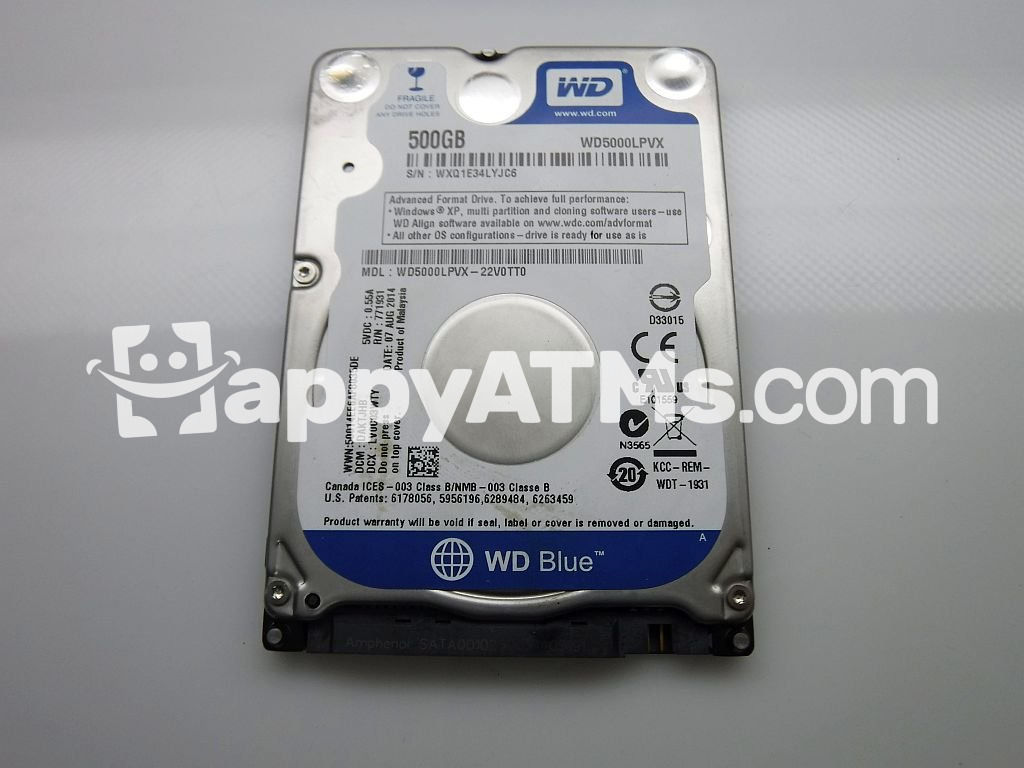 Western Digital 500GB Mobile 7.00mm Hard Disk PN: WD5000LPVX-22V0TT0, WD5000LPVX22V0TT0