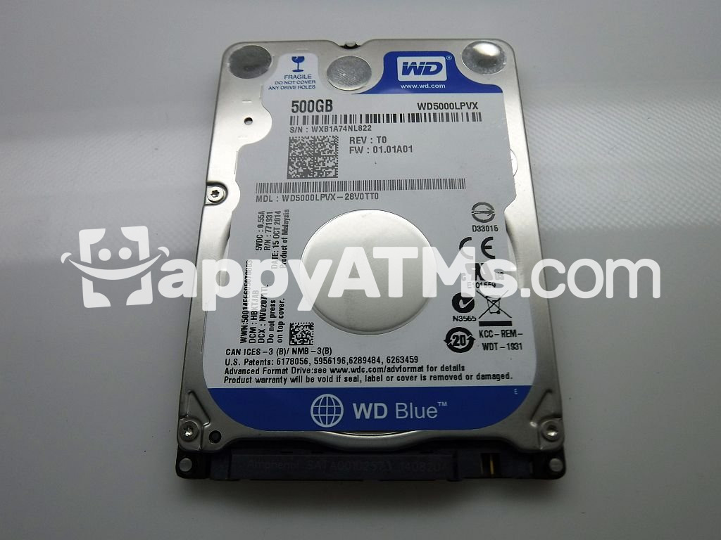 Western Digital 500GB Mobile 7.00mm Hard Disk PN: WD5000LPVX-28V0TT0, WD5000LPVX28V0TT0